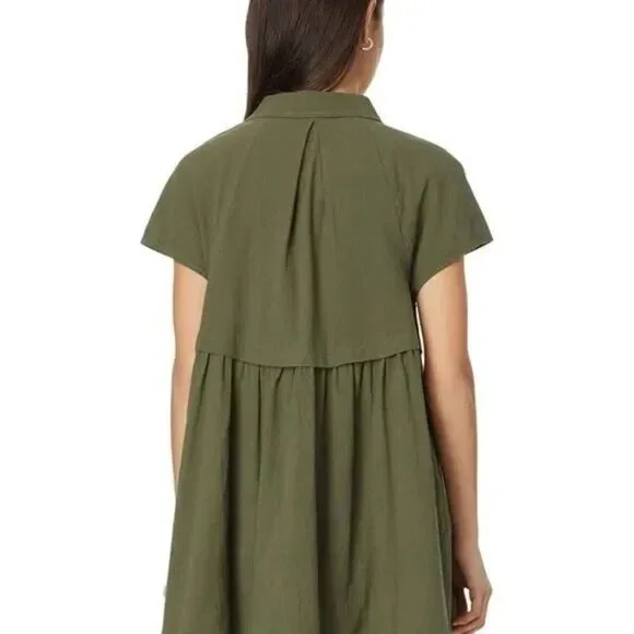 Free People Ronnie Poplin Mini Dress ~ L - Picture 2 of 3